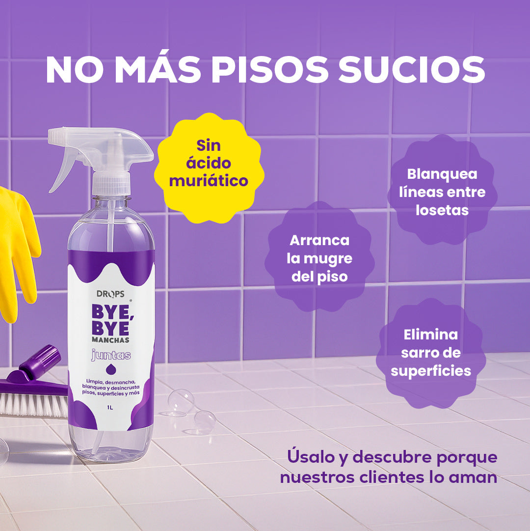 Kit de limpieza: Cepillo de Limpieza Multiusos + 3 Desmanchadores de Juntas 1L